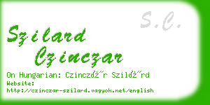 szilard czinczar business card